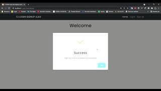 CodeIgniter 3 Ajax Login and Sign Up Modal with validation and sweet alert