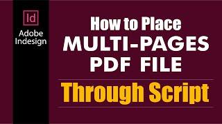 How to place multiple page pdf in indesign | InDesign-Tutorial