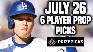 MLB PRIZEPICKS TODAY | 6 BEST PROP PICKS | FRIDAY | 7/26/2024 | BEST PROPS | NBA BETTING |