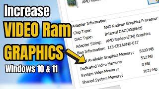 Increase VIDEO RAM GRAPHICS Without Any Software | BOOST FPS | INCREASE PC PERFORMANCE (2025)