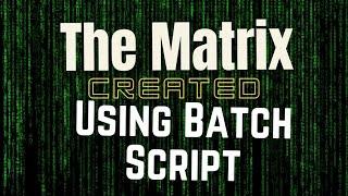 Magic of a batch script!! | Create Matrix Raining Code easily | Powershell script