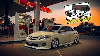 Budget friendly Air Suspension laag gai || Modified Corolla E140 ️ || Owner @sameejuttvlogs