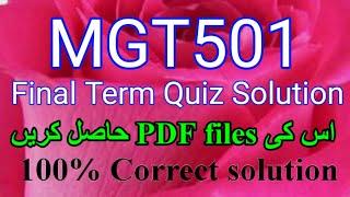 mgt501 final term preparation 2022 | #mgt501 @mnheroboss9969