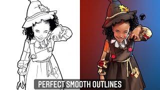 How To Cartoon Yourself: TRY THESE AND MAKE YOUR OUTLINES A 1000x BETTER(Halloween art)