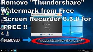 How to remove watermark from Free Screen Recorder 6.5.0 for FREE | Thundershare Remove | Technical
