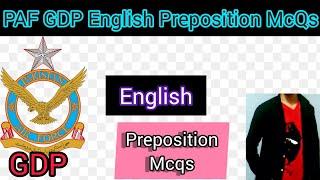 Paf Gdp & other courses initial test English Mcqs|Preposition mcqs|Nite Begins