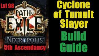 Cyclone of Tumult Slayer Lvl 98- 5th Ascendancy Build Guide Update Path of Exile Necropolis PoE 3.24