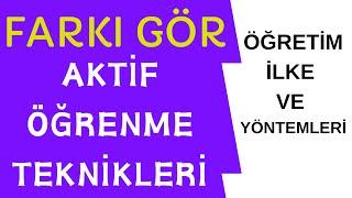 Aktif Öğrenme Teknikleri  - eğitim bilimleri genel tekrar #kpss #meb #haber #sınav #gündem #öyt