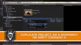 The difference between Duplicating and Duplicating as a snapshot in Final Cut Pro X
