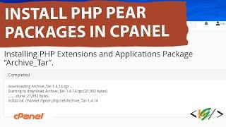 How to Install PHP PEAR Packages in cPanel | PHP Extensions and Applications Package