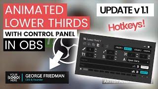 Animated Lower Thirds Tool in OBS | Update v1.1