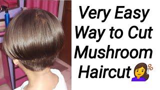 बहुत ही सरल तरीके से मशरूम हेअर कटिंग करे!!Smart Look in Mushroom Haircut