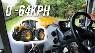 NEW JCB Fastrac ICON 4220 0-64kph | top speed (237HP)