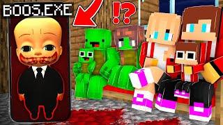 Why The BOSS BABY.EXE Called JJ and Mikey At 3:00 AM in Minecraft - It's Maizen Challenge!