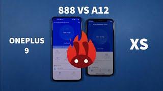 OnePlus 9 vs Iphone XS Snapdragon 888 vs A12 Bionic Antutu Benchmark Test