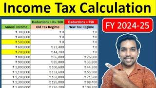 New Income Tax Calculation 2024-25 | Tax Slab Rates for Old & New Tax Regime