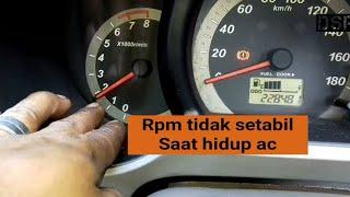 penyebab rpm naik turun saat hidup ac,mesin bergetar saat ac hidup,mengatasi rpm mobil naik turun