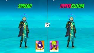 SPREAD VS HYPERBLOOM !! Which Is The Best Alhaitham Team? {Genshin Impact}