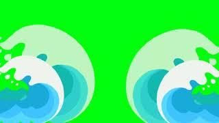 Water Waves Green Screen-Chroma key Animation Effects Full HD