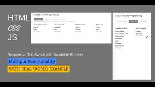 1/4 Tab switch action Tabs Animation with #CSS #JS #coding #javascript #uidesigntutorial #scrollbar