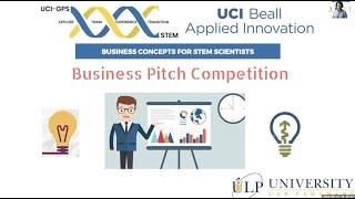 Business Pitch Competition (2020) - UC Irvine.