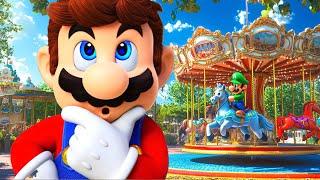 Missing Kids from Theme Park - Lego Mario enter the Nintendo Switch to save Luigi! Mario Story