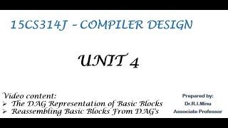 The DAG Representation of Basic Blocks