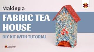 Making a No-sew Fabric Tea House using Cartonnage technique