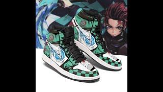 Custom Shoes Tanjro Sneakers custom Water Breathing by Gearanime.com