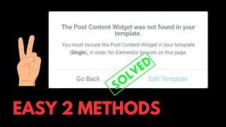 How to Fix the “content area was not found” Problem in Elementor EASY 2 Methods