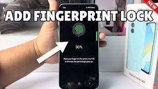 Galaxy A16: How to Add Fingerprint Lock on Samsung