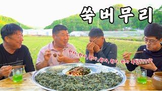 [시골먹방] 봄의 보약!!! 고향의 봄 추억이 생각나는 쑥버무리 먹방  [Rice Cake With Mugwort] MUKBANG/EATING SHOW