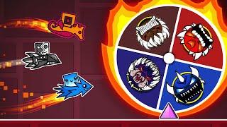 Гонка на РУЛЕТКЕ НЕВОЗМОЖНЫХ ДЕМОНОВ в Geometry Dash