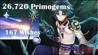 Pulling for Xiao 167 Times [using 26,720 primos!!! ] Genshin Impact