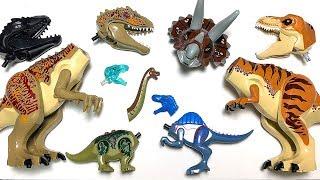 30 LEGO DINOSAURS TOYS! Wrong Heads Dinosaurs! Learn Dinosaur Names