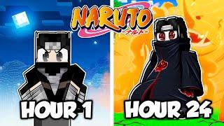 I Survived 24 HOURS as an UCHIHA in Naruto Minecraft!