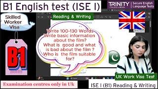 B1 English Test Reading & Writing  Skilled Worker Visa || ISE 1 Trinity College London