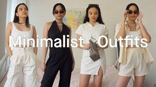 minimalist outfits 2022 ️ (shopee summer lookbook & neutrals clothing haul) | mady guevara