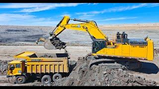 Dive Deep into Mining: Liugong 995F MAX Excavator Loading Trucks In Action | Digger | HeavyEquipment