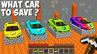 What SUPER CAR TO SAVE in Minecraft ? GOLD vs DIAMOND vs EMERALD vs RAINBOW CAR !