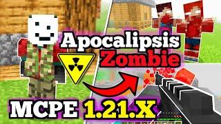  APOCALIPSIS ZOMBIE Para Minecraft PE 1.21.X + Nuevas Estructuras! | Addon Project Walker Addon