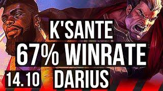 K'SANTE vs DARIUS (TOP) | 67% winrate | KR Master | 14.10