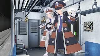 [Pokémon Black & White MMD] Oops maybe they're not alone in the 3 AM Subway