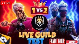 LIVE GUILD TEST 1VS2 / FF LIVE | GUILD TEST LIVE / FREE FIRE LIVE | #gyangaming #freefirelive