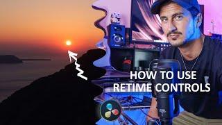 How to use Retime Controls tools in DaVinci Resolve - Tuturial 1 minute