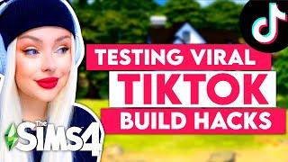 Building an Entire House Using Sims 4 Tiktok Build Hacks  Testing Viral Sims 4 Build Tiktok Hacks 5