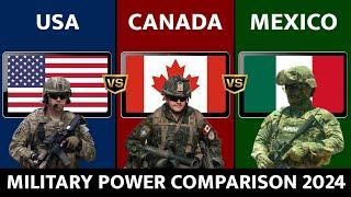 USA vs Canada vs Mexico - Military Power Comparison 2024