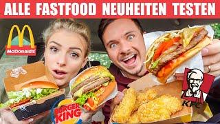 Wir essen ALLE FAST FOOD Neuheiten an einem Tag (Mc‘s, Burger King, Kfc)