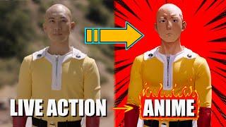 Using AI to Turn One Punch Man Live Action Into Anime