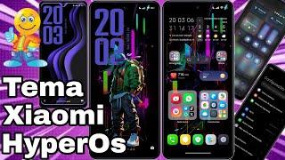 Super Combinação Estilo Neon, Tema Xiaomi HyperOs Central de Controle @CiclopeTech